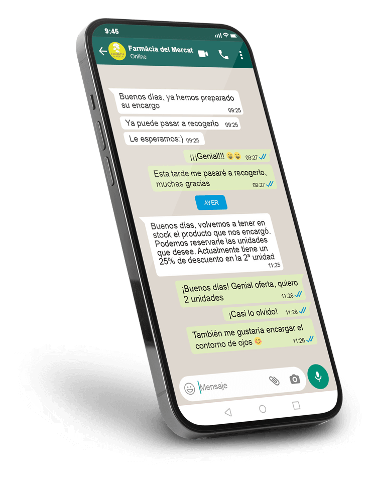 WhatsApp Farmàcia del Mercat