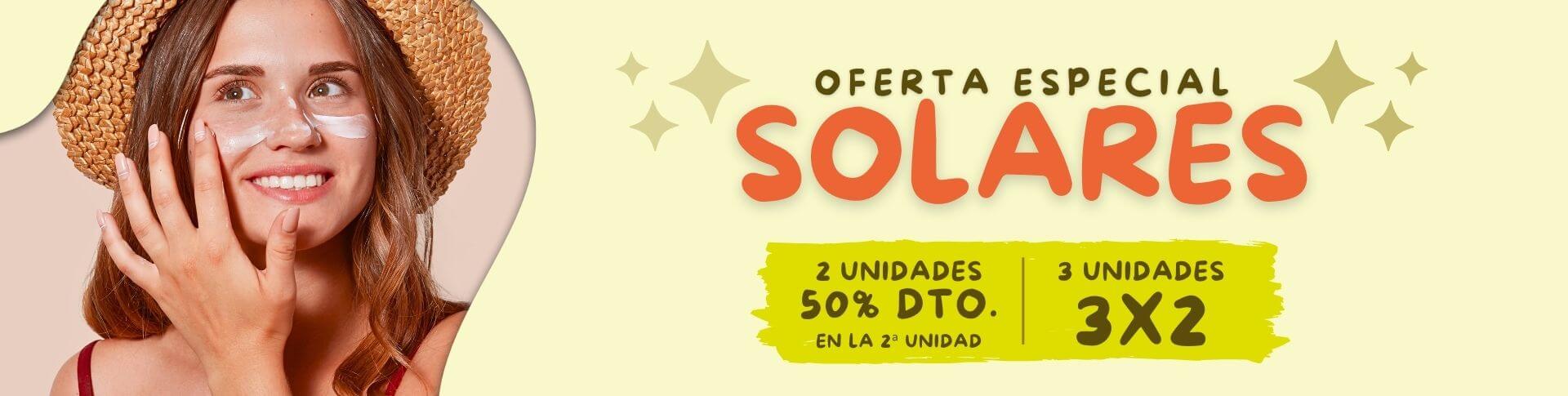 Oferta espacial solares: 2 unidades - 50% dto. en la 2ª unidad / 3 unidades - 3x2